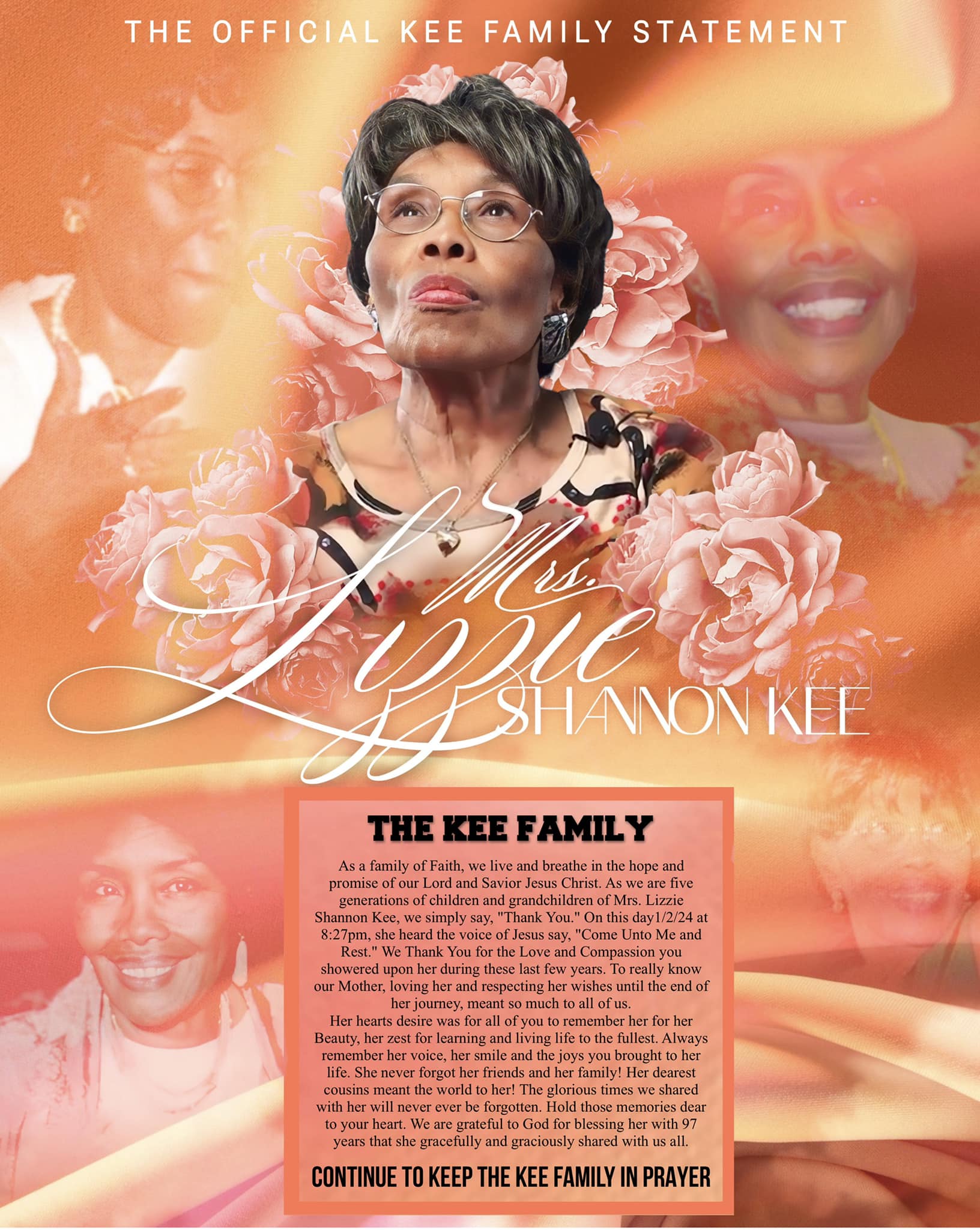 Gospel Singer John P Kee's Mother Lizzie Shannon Kee Has Passed Away